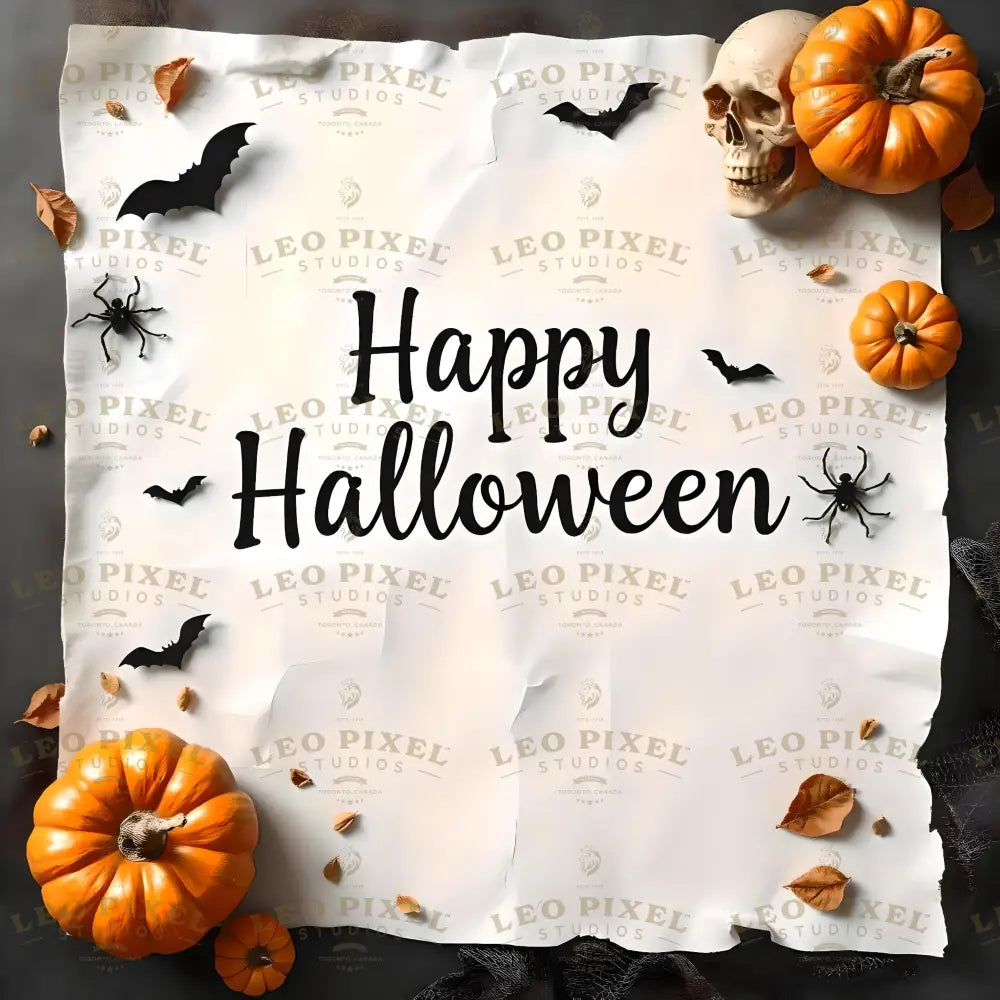 White Halloween Banner With Text Ai Generated Image