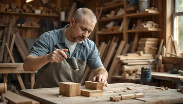 Woodworking Man In His Workshop Ai Generated Image