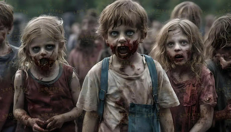 Zombified Kids Bundle Ai Generated Image